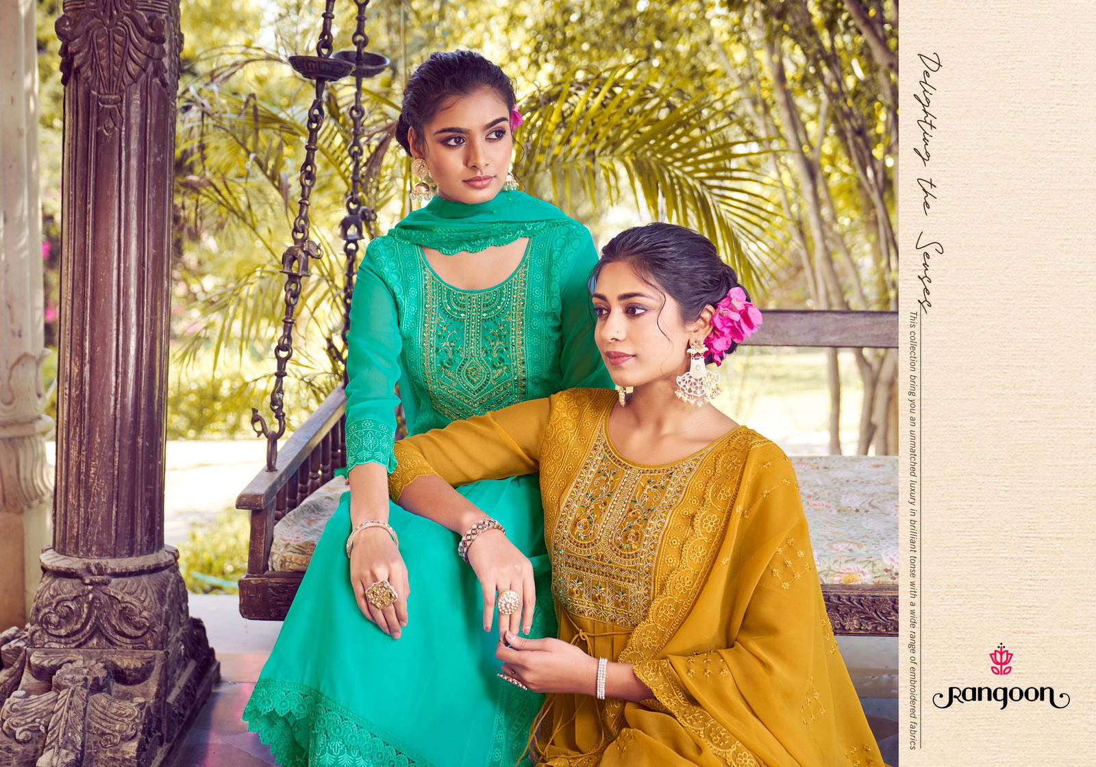 Maitree Vol 3 By Rangoon Embroidery Georgette Kurti With Bottom Dupatta Wholesale Market In Surat
